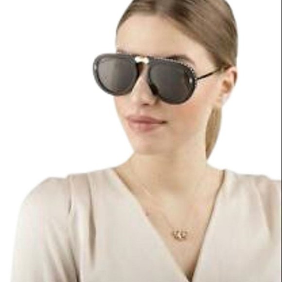 gucci black grey pilot foldable ladies gg0307s 001